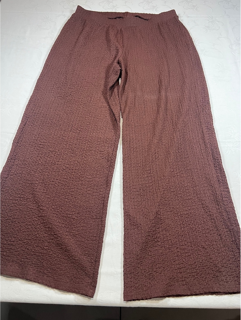 Womans A New Day Brown Casual Loose Fit Wide Leg Pants Size XL